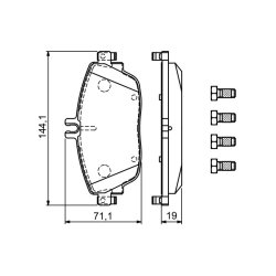 Jeu de plaquettes de frein BOSCH 0986494937 OE A0064204720 BOSCH
