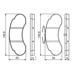 Jeu de plaquettes de frein BOSCH 0986494942 pour MERCEDES MB, O OE A6314200220 BOSCH