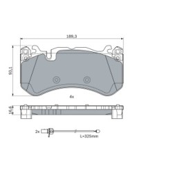 Brake Pad Set BOSCH 0986494973 OE Ref 4F0 698 151 H BOSCH