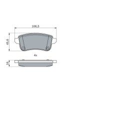 Brake Pad Set BOSCH 0986494978 OE Ref 4406000Q3C