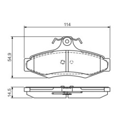 Brake Pad Set BOSCH 0986495068 OE Ref 89296391