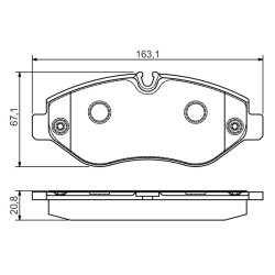 Jeu de plaquettes de frein BOSCH 0986495098 pour MERCEDES, VW OE 68006732AA BOSCH
