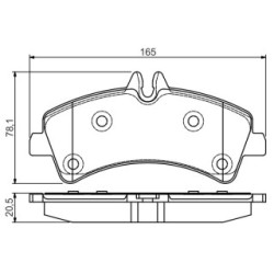 Brake Pad Set BOSCH 0986495099 OE Ref A 005 420 74 20