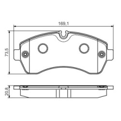 Brake Pad Set BOSCH 0986495107 OE Ref A 004 420 82 20