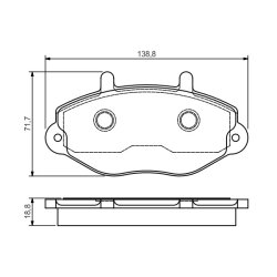 Jeu de plaquettes de frein BOSCH 0986495112 pour FORD TRANSIT OE 1502952 BOSCH