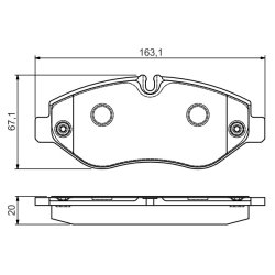 Jeu de plaquettes de frein BOSCH 0986495113 pour IVECO DAILY OE 68006732AA BOSCH