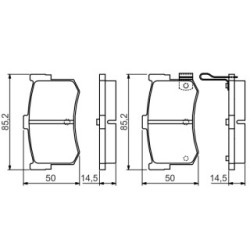 Brake Pad Set BOSCH 0986495121 OE Ref 34A0058302