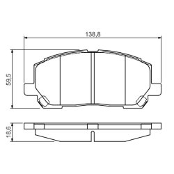 Jeu de plaquettes de frein BOSCH 0986495126 pour LEXUS, TOYOTA RX, HIGHLANDER BOSCH