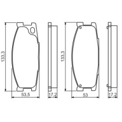 Brake Pad Set BOSCH 0986495130 OE Ref MK499873