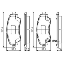 Brake Pad Set BOSCH 0986495132 OE Ref 04465 02140