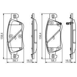 Jeu de plaquettes de frein BOSCH 0986495134 pour INFINITI EX, G OE D1060JK000