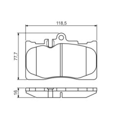 Brake Pad Set BOSCH 0986495138 OE Ref 04465 50170