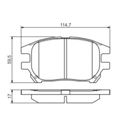 Brake Pad Set BOSCH 0986495140 OE Ref 04465 48050