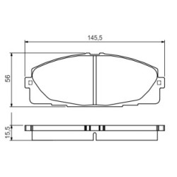 Brake Pad Set BOSCH 0986495152 OE Ref 04465 26421