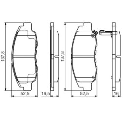 Brake Pad Set BOSCH 0986495153 OE Ref 06450-S5D-A00