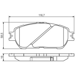 Brake Pad Set BOSCH 0986495160 OE Ref 04465 28510
