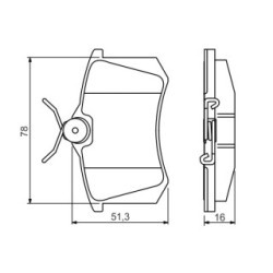 Brake Pad Set BOSCH 0986495231 OE Ref 4254 20