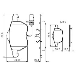 Jeu de plaquettes de frein BOSCH 0986495241 pour AUDI, BRILLIANCE, SEAT, SKODA et plus encore... BOSCH