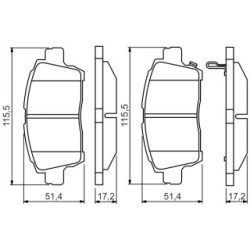 Brake Pad Set BOSCH 0986495242 OE Ref V9118A082