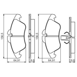 Jeu de plaquettes de frein BOSCH 0986495245 pour MERCEDES, VW OE 1502024 BOSCH