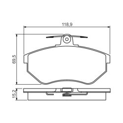 Jeu de plaquettes de frein BOSCH 0986495246 pour SEAT, VW OE 1HM698151 BOSCH