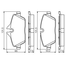 Jeu de plaquettes de frein BOSCH 0986495251 pour BMW, MINI 1, 2, MINI OE 34116767143 BOSCH