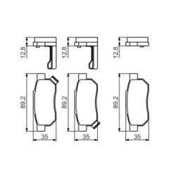 Jeu de plaquettes de frein BOSCH 0986495256 pour HONDA, MG, NISSAN, ROVER OE AY060HN001 BOSCH