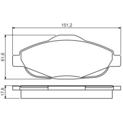 Brake Pad Set BOSCH 0986495266 OE Ref 4254 26 BOSCH