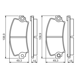 Jeu de plaquettes de frein BOSCH 0986495270 pour CITROËN, DACIA, PEUGEOT et plus encore... BOSCH
