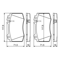 Plaquettes de frein BOSCH 0986495278 pour MERCEDES CLASSE M, CLASSE S, SL BOSCH