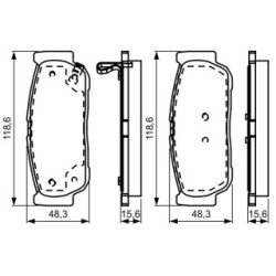 Brake Pad Set BOSCH 0986495315 OE Ref 48413091A1