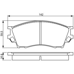 Jeu de plaquettes de frein BOSCH 0986495325 pour MAZDA XEDOS OE UOY93323ZA