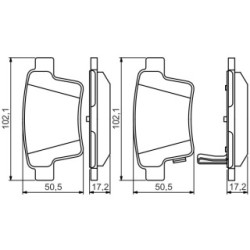Brake Pad Set BOSCH 0986495344 OE Ref PW891182