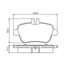 Jeu de plaquettes de frein BOSCH 0986495348 pour INFINITI, MERCEDES OE A0064202320
