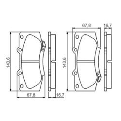 Brake Pad Set BOSCH 0986495352 OE Ref 044650K260