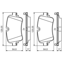 Brake Pad Set BOSCH 0986495426 OE Ref 4KE 698 451 G