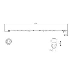 Capteur de vitesse de roue ABS BOSCH 0986594512 pour BMW Série 5 OE 34520025720 BOSCH