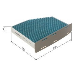 Filtre d'habitacle BOSCH 0986628515 pour AUDI, SEAT, SKODA, VW BOSCH
