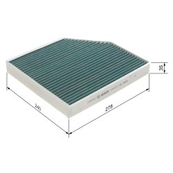 Filtre d'habitacle BOSCH 0986628522 pour AUDI, PORSCHE OE 8K0819439 BOSCH