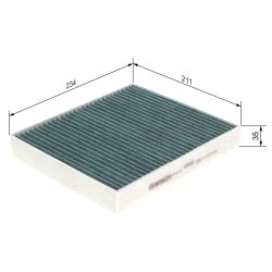 Filtre d'habitacle BOSCH 0986628536 pour FORD, VOLVO OE 1354952 BOSCH