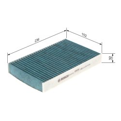Filtre d'habitacle BOSCH 0986628550 pour INFINITI, NISSAN, RENAULT, BOSCH