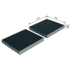 Pollen Filter BOSCH 0986628558 OE Ref 64 11 6 991 537