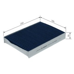 Filtre d'habitacle BOSCH 0986628646 pour NISSAN, RENAULT, référence d'origine 27277-4BU0A BOSCH