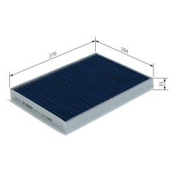 Filtre à pollen BOSCH 0986628661 pour JAGUAR, LAND ROVER, VOLVO, VOLVO ASIA BOSCH