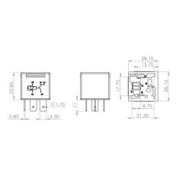 Main Current Relay BOSCH 0986AH0204 OE Ref 1527511