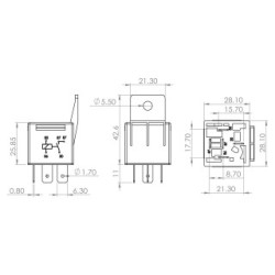 Relais de courant principal BOSCH 0986AH0250 OE 28810QW001A BOSCH