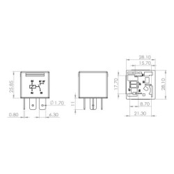 Main Current Relay BOSCH 0986AH0251 OE Ref 61 31 1 243 207