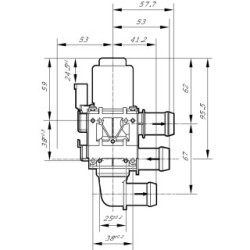 Vanne de régulation de liquide de refroidissement BOSCH 1147412213 pour BMW iX3, X3 OE 11538572508 BOSCH