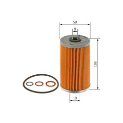 Filtre à huile BOSCH 1457429606 pour MERCEDES, PUCH BOSCH