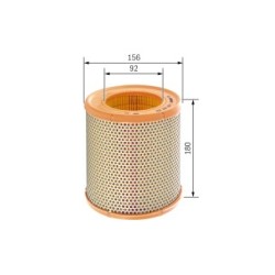 Filtre à air BOSCH 1457433233 pour RENAULT OE 1444K1 BOSCH